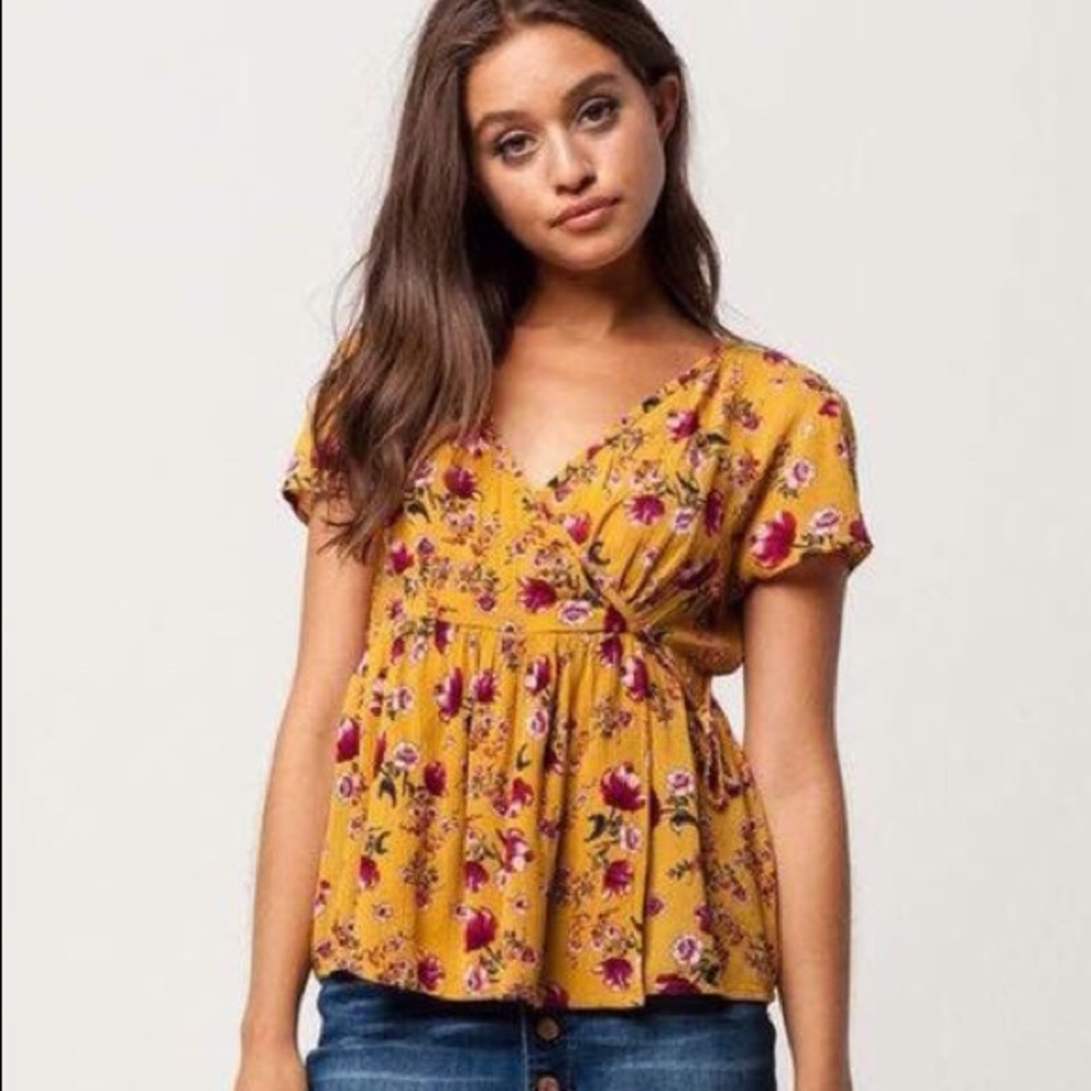Floral Wrap Top